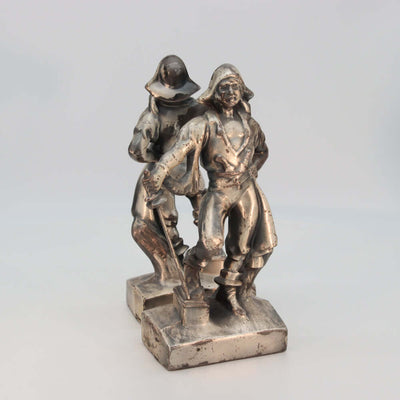 Vintage Pirate Bookends - Heavy Gray Metal - ca 1935