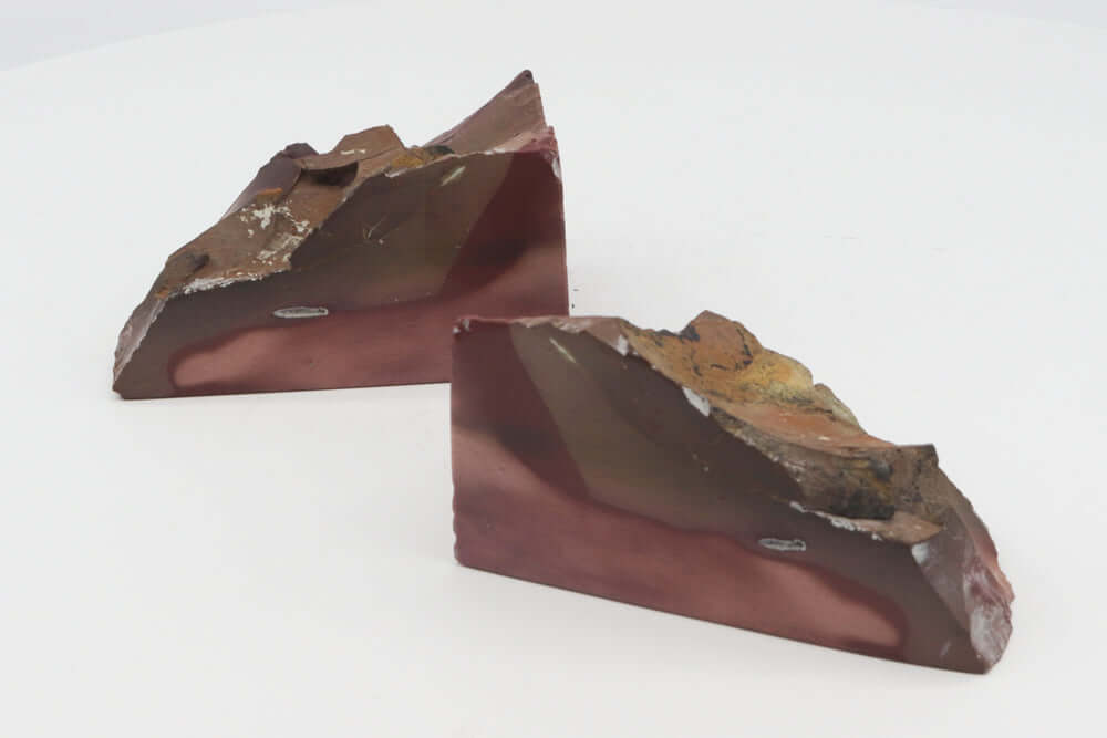 Mookaite Polished Rock Bookends - 3.5 lbs - Natural Stone Crystal BKE Pair