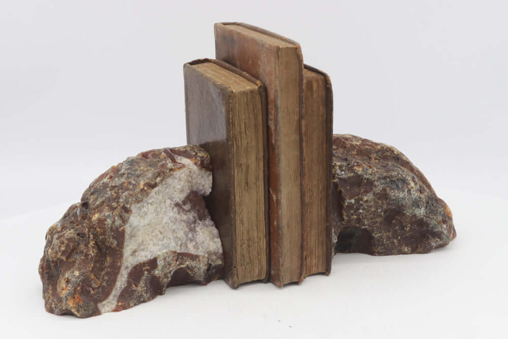 Geode Agate Bookends - Undyed - 5 lbs - Natural Stone BKE Pair