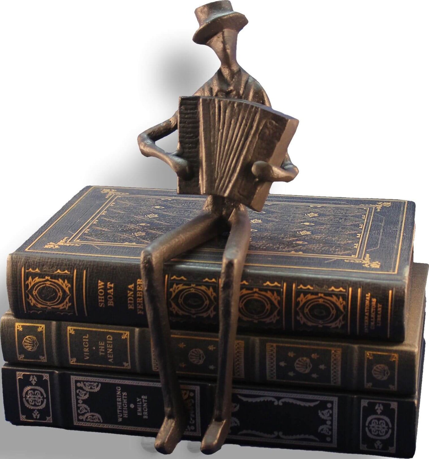 Accordion Jazz Musician Figurine Sculpture - Cast Iron - Blues Player in partnership with Rustic Deco Incorporated
