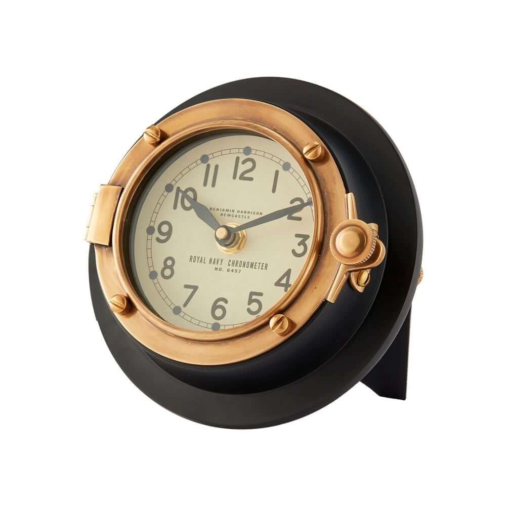 Admiralty Table Clock - Wall Clock - Nautical Brass in partnership with Rustic Deco Incorporated