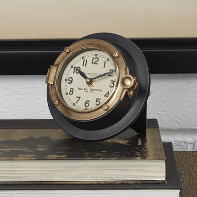 Admiralty Table Clock - Wall Clock - Nautical Brass in partnership with Rustic Deco Incorporated