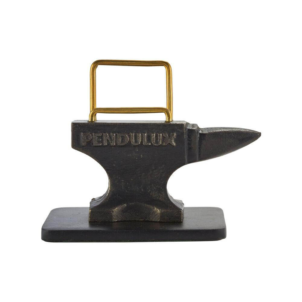 Anvil Card Holder - Cast Iron - Brass - 1910 Blacksmith - Industrial in partnership with Rustic Deco Incorporated
