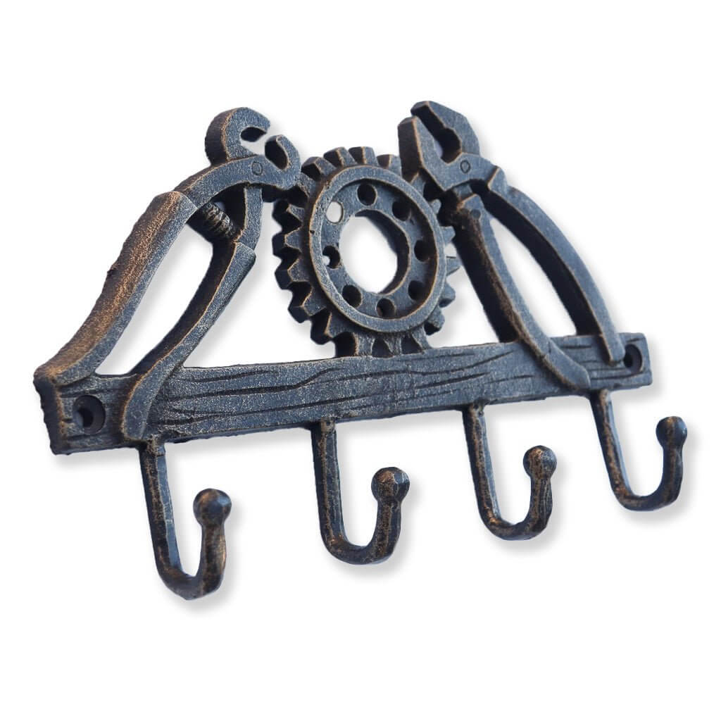 Blacksmith Tools Wall Hanger - Farrier Metalwork - Cast Iron Hooks in partnership with Rustic Deco Incorporated