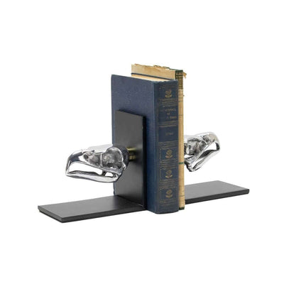 Eagle Skull Bookends - Brass and Cast Iron in partnership with Rustic Deco Incorporated