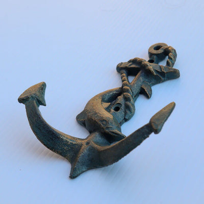 Early Viking Marine Anchor Wall Hanger Hooks - Metal - Cast Iron in partnership with Rustic Deco Incorporated