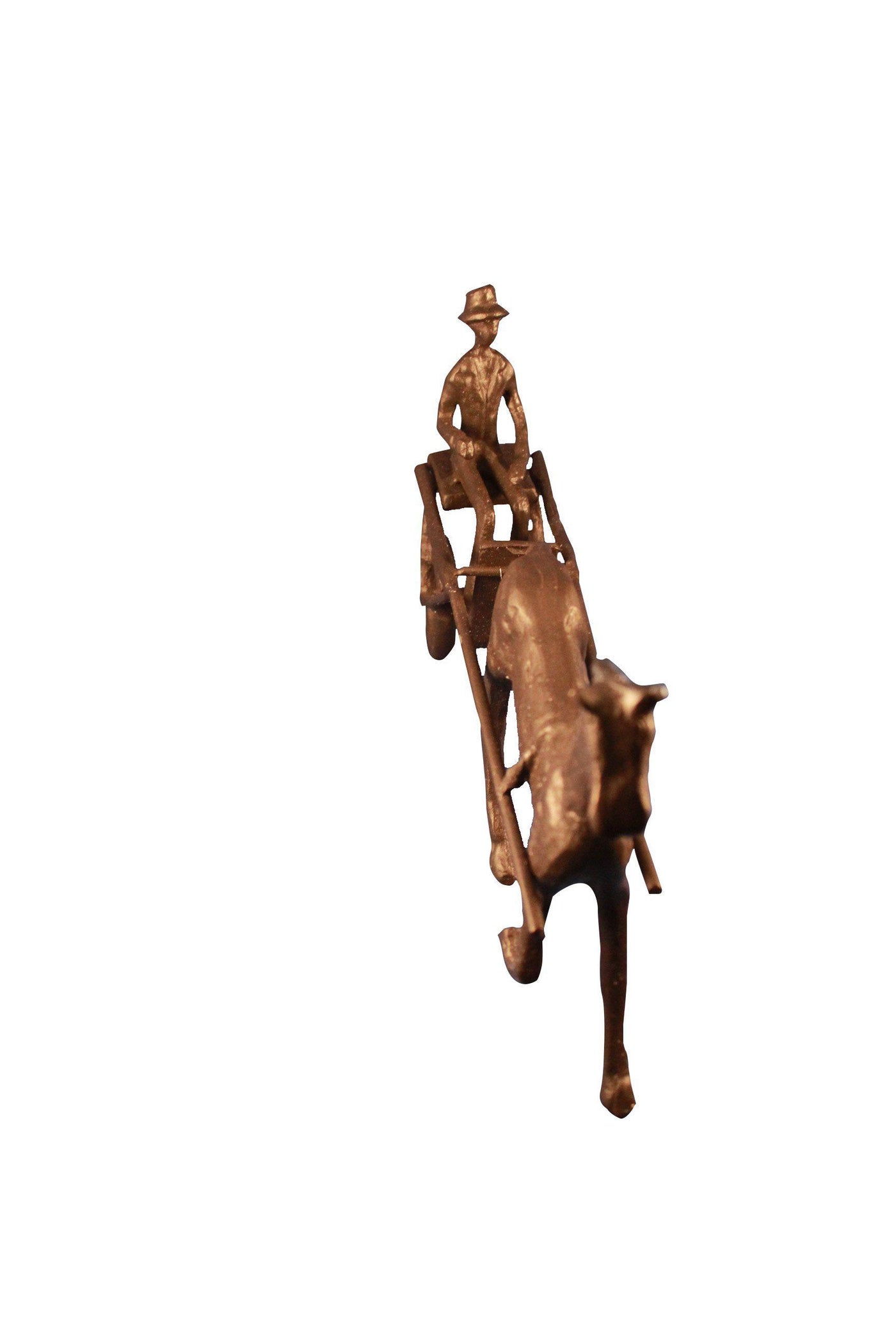 Horse and Cart Figurine - Cast Iron Metal Sculpture in partnership with Rustic Deco Incorporated