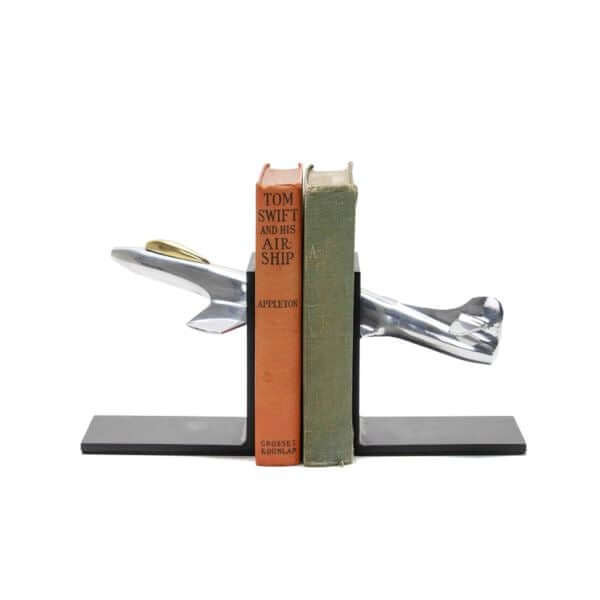 Jet Bookends - Vintage Single Engine Aircraft - Brass Aluminum Iron in partnership with Rustic Deco Incorporated