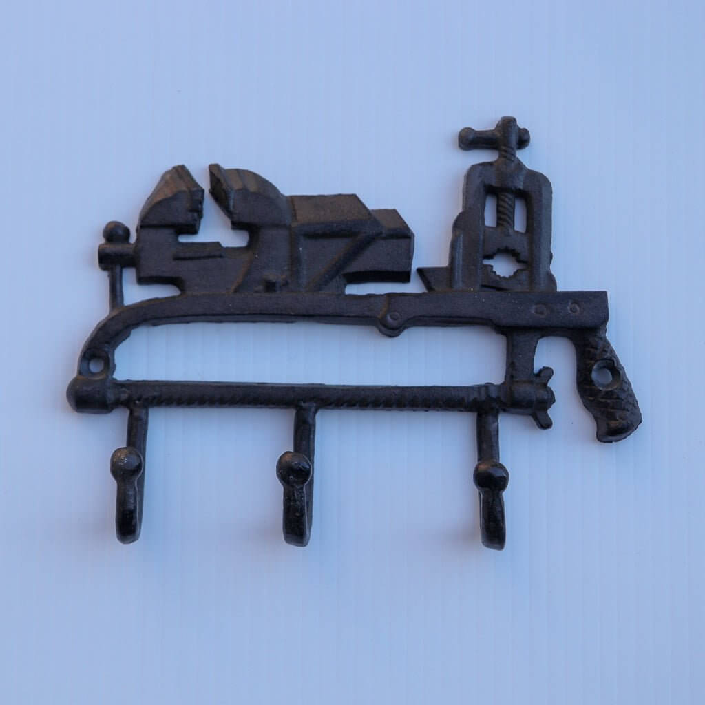 Machinist Ironworking Tools Wall Hanger - Metalwork Vice Iron Hooks in partnership with Rustic Deco Incorporated
