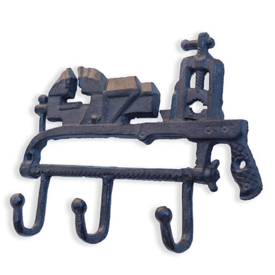 Machinist Ironworking Tools Wall Hanger - Metalwork Vice Iron Hooks in partnership with Rustic Deco Incorporated