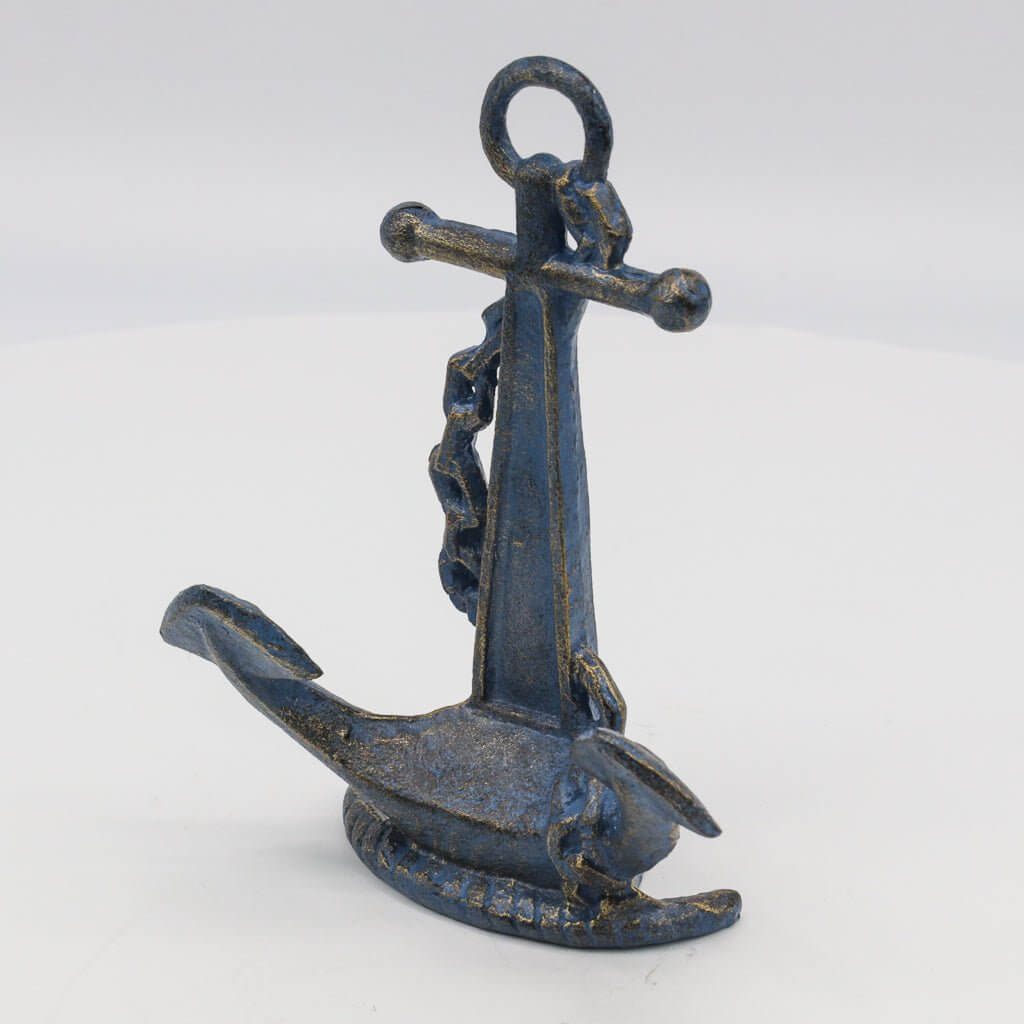 Ship Anchor Photograph or Phone Holder - Metal - Cast Iron Nautical Desk in partnership with Rustic Deco Incorporated