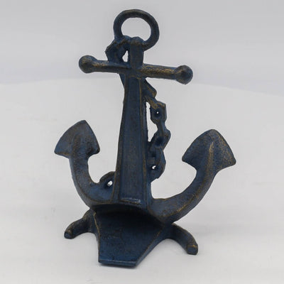Ship Anchor Photograph or Phone Holder - Metal - Cast Iron Nautical Desk in partnership with Rustic Deco Incorporated