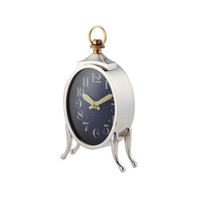 Sophia Loop-Top Table Desk Clock - Brass and Nickel in partnership with Rustic Deco Incorporated