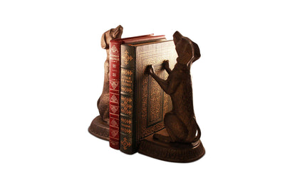 Unique Bird Dog Metal Bookends Sitting Sculptured Figurine in partnership with Rustic Deco Incorporated