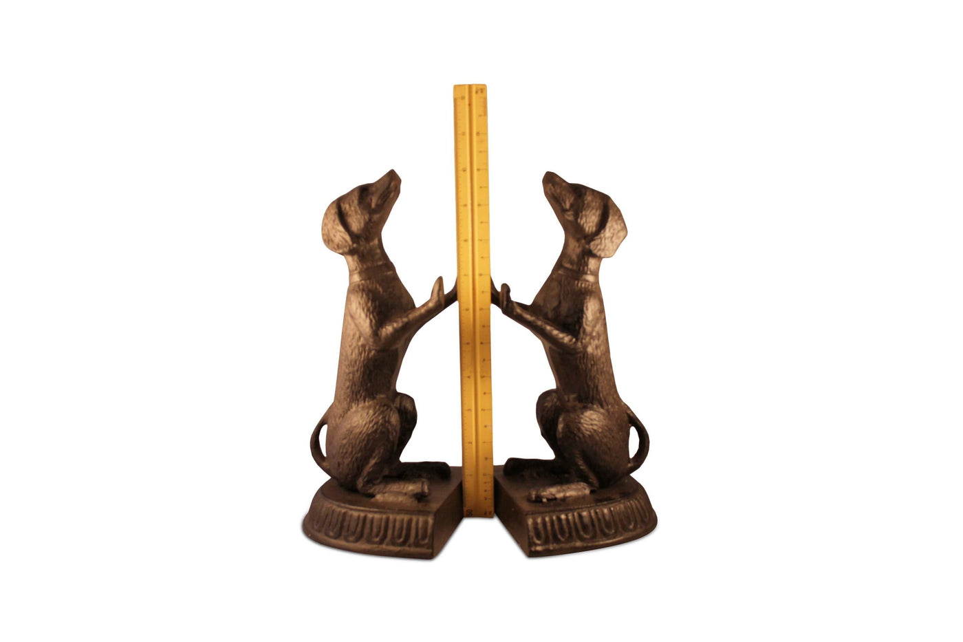 Unique Bird Dog Metal Bookends Sitting Sculptured Figurine in partnership with Rustic Deco Incorporated